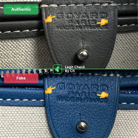 goyard card fake vs real